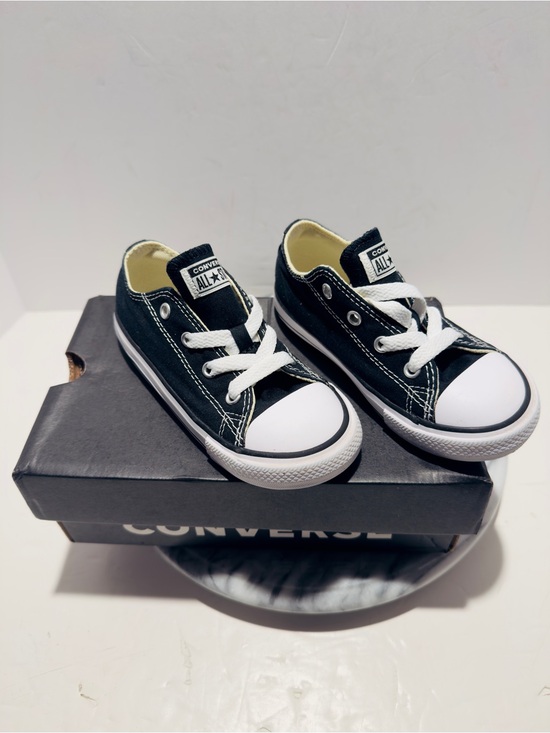 Converse Other - Converse Chuck Taylor All Star Black Low Top Infant Size 9 New In Box